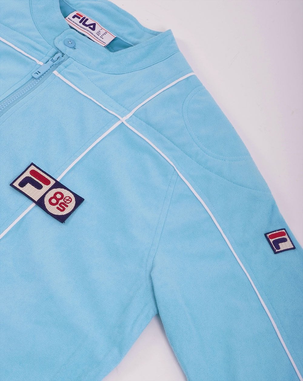 Fila Vintage Terrinda Mk3 Pro Badge Trainingsjacke Aqua/Weiß