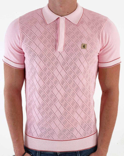 Gabicci Vintage Dafoe Strickpolo Rosa