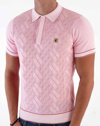 Gabicci Vintage Dafoe Strickpolo Rosa