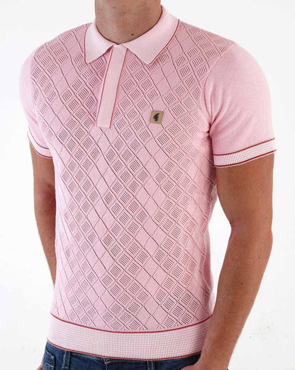 Gabicci Vintage Dafoe Strickpolo Rosa