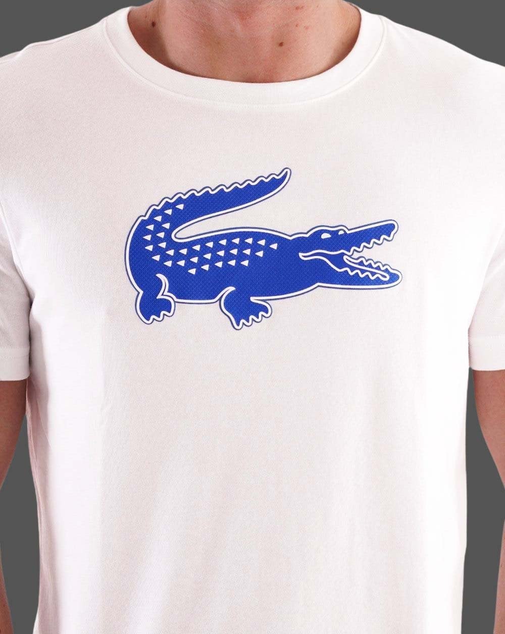 Lacoste Sport Logo T-Shirt Weiß/Blau