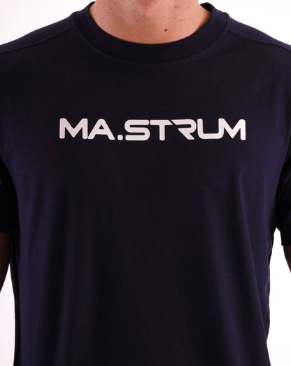 Ma.strum T-Shirt mit Brustprint, Tintenblau
