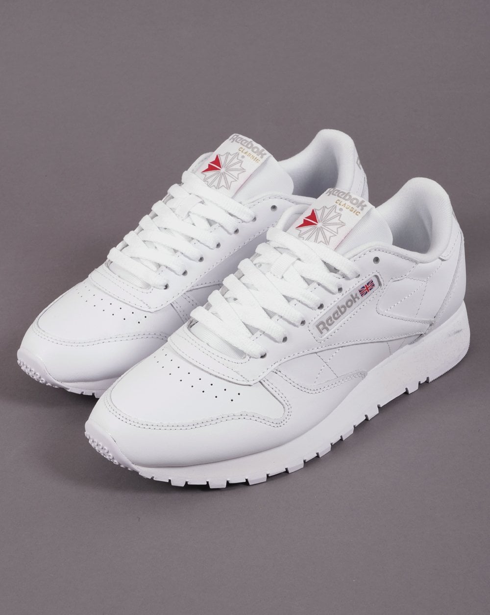 Reebok Classic Leather Trainers White/White