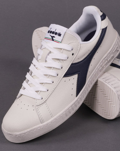Diadora Game L Low Waxed Sneaker Weiß/Marineblau
