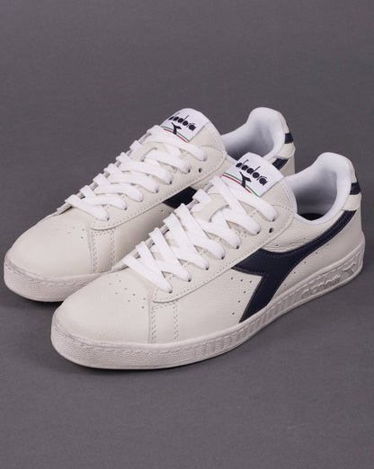 Diadora Game L Low Waxed Sneaker Weiß/Marineblau