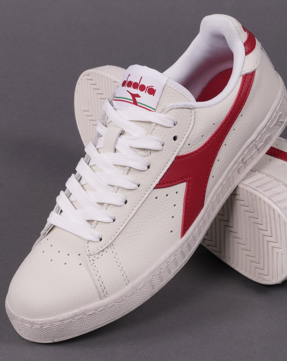 Diadora Game L Low Waxed Sneaker Weiß/Rot