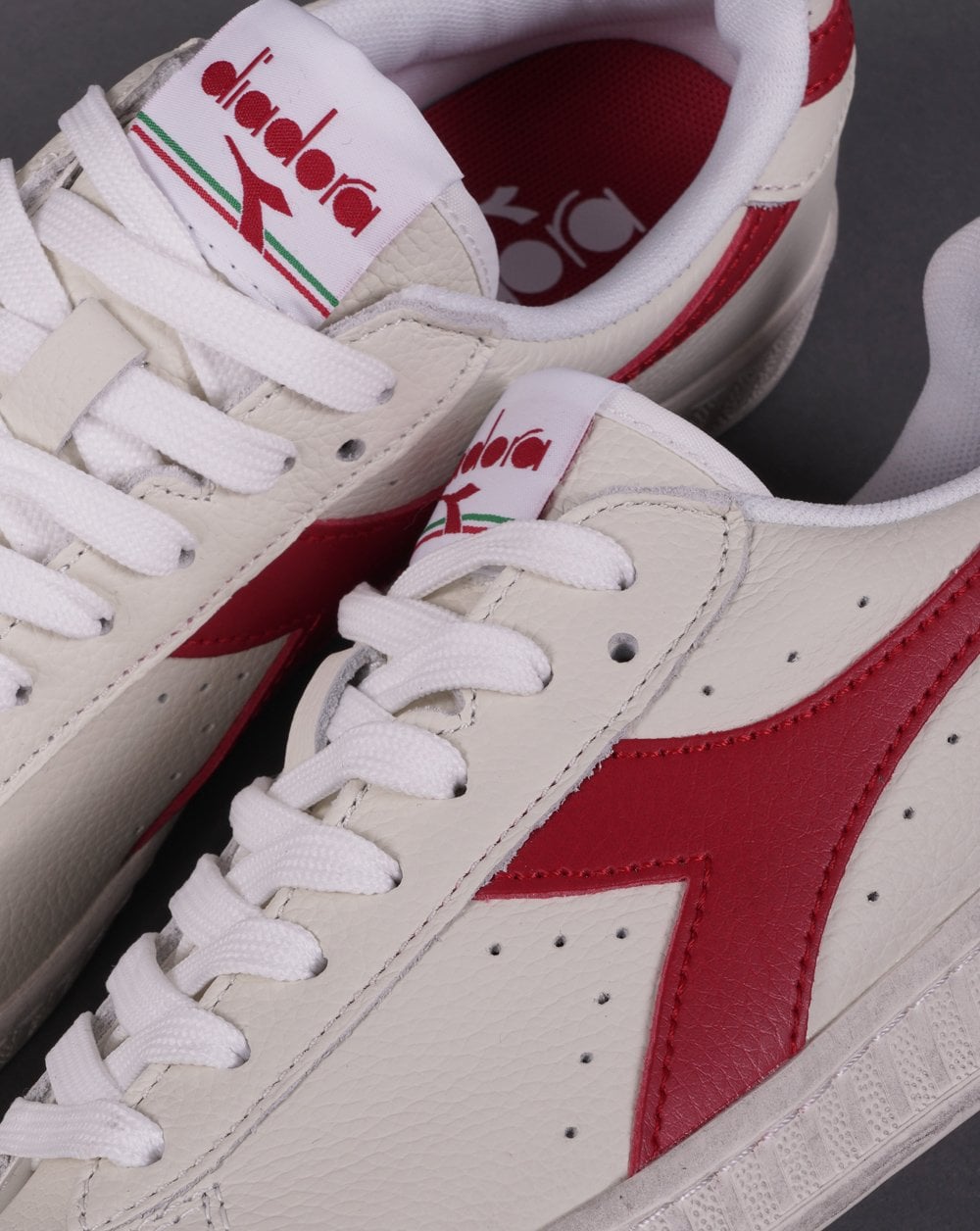 Diadora Game L Low Waxed Sneaker Weiß/Rot