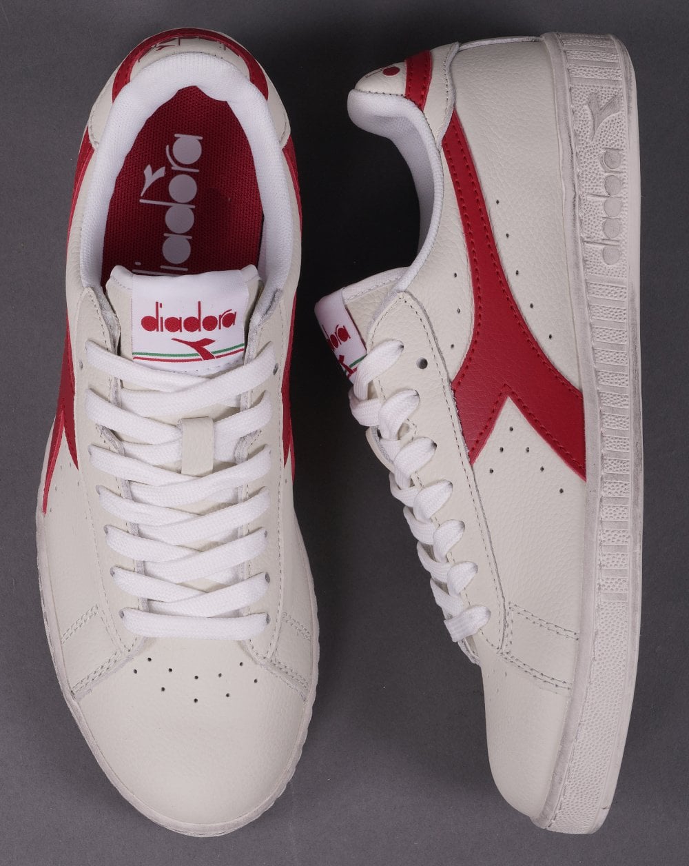 Diadora Game L Low Waxed Sneaker Weiß/Rot