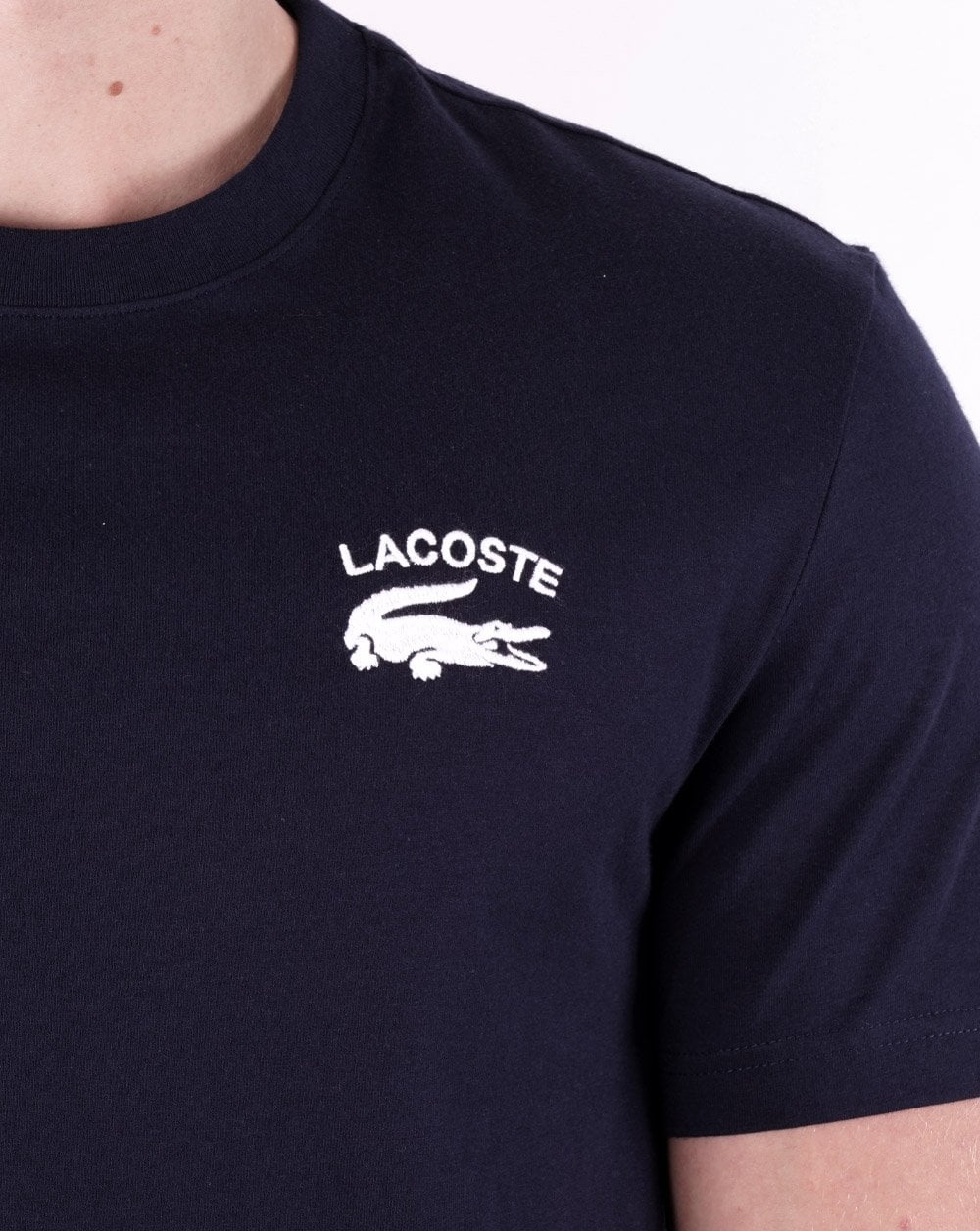 Lacoste Embroidered Logo T Shirt Navy