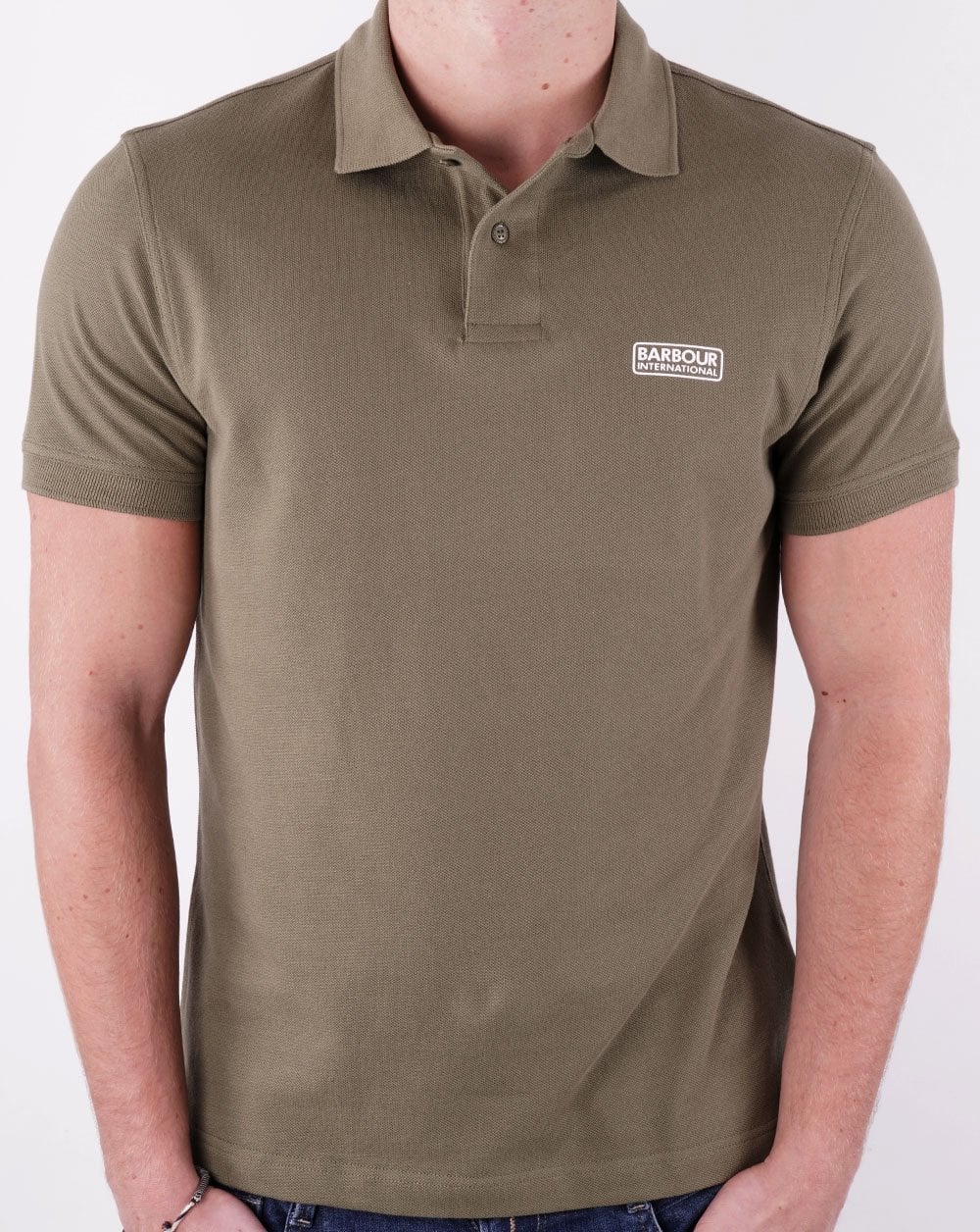 Barbour International Essential Polo Grün