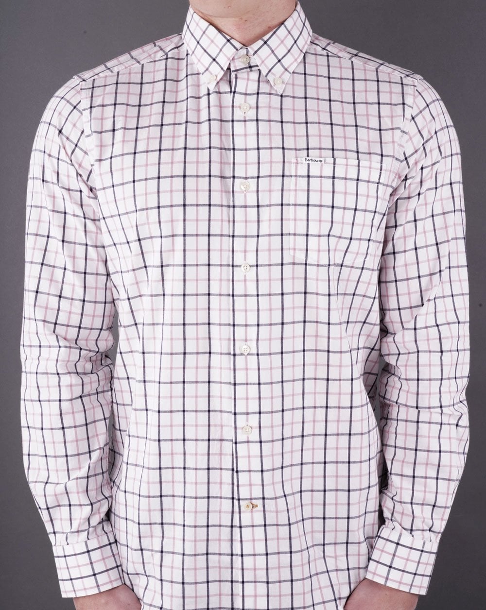 Barbour Bradwell Tattersall Hemd Rosa