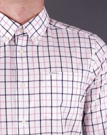 Barbour Bradwell Tattersall Hemd Rosa