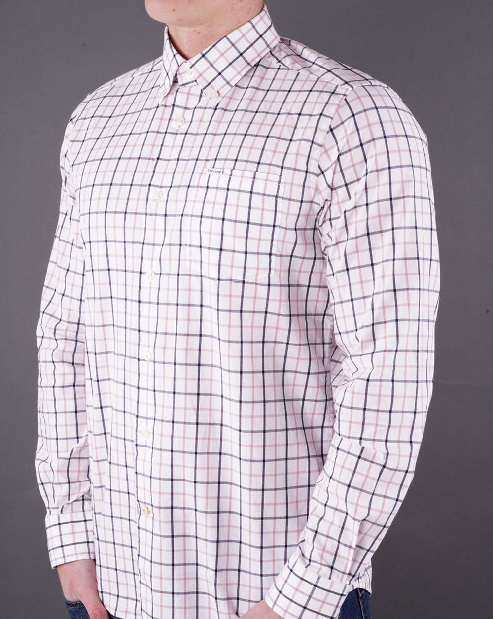 Barbour Bradwell Tattersall Hemd Rosa