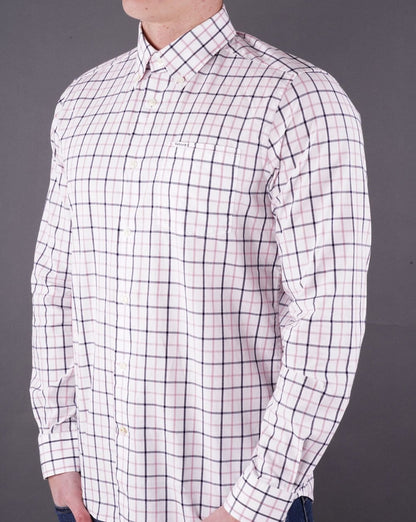Barbour Bradwell Tattersall Hemd Rosa
