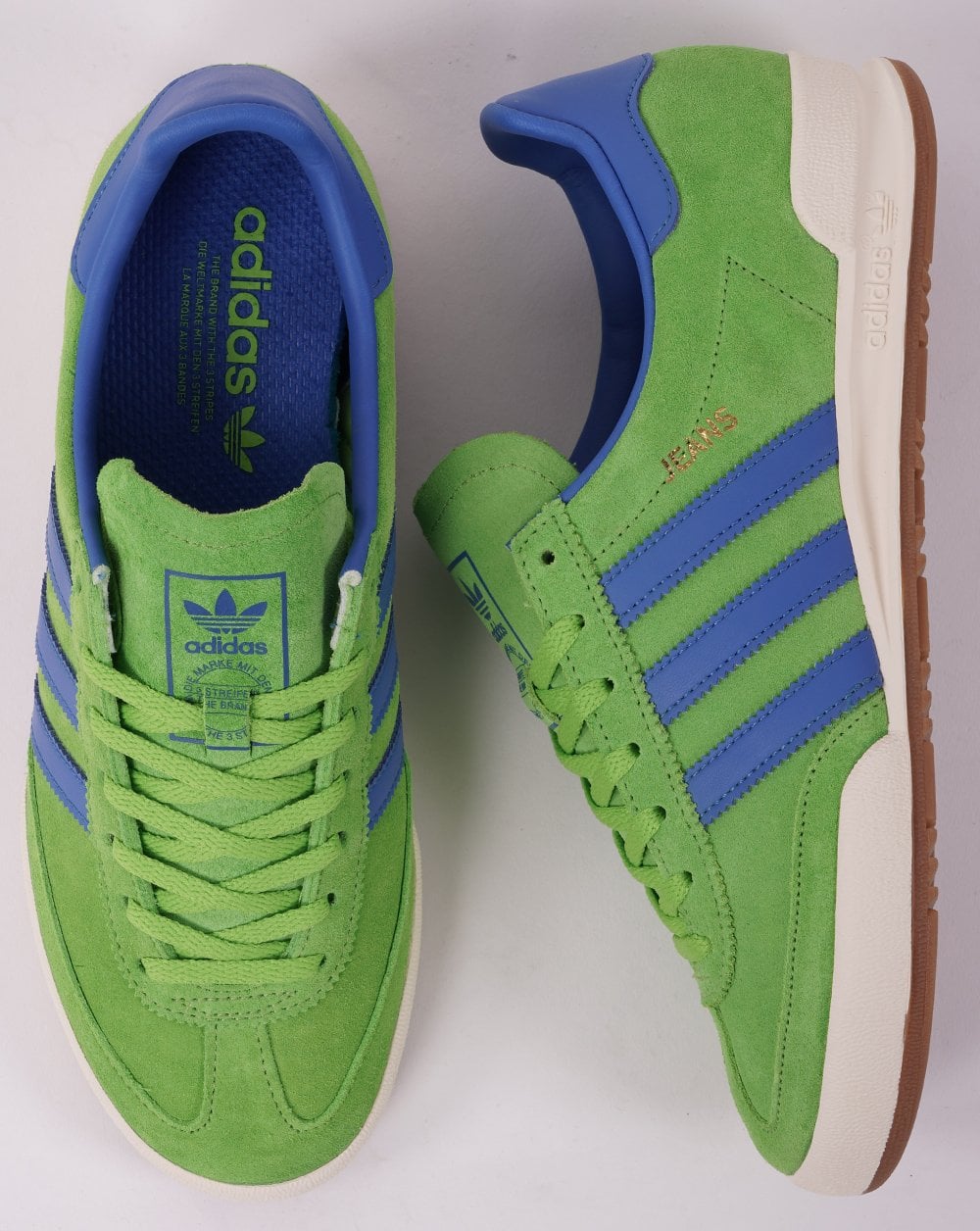 Adidas Jeans Sneakers Solar Lime Blau