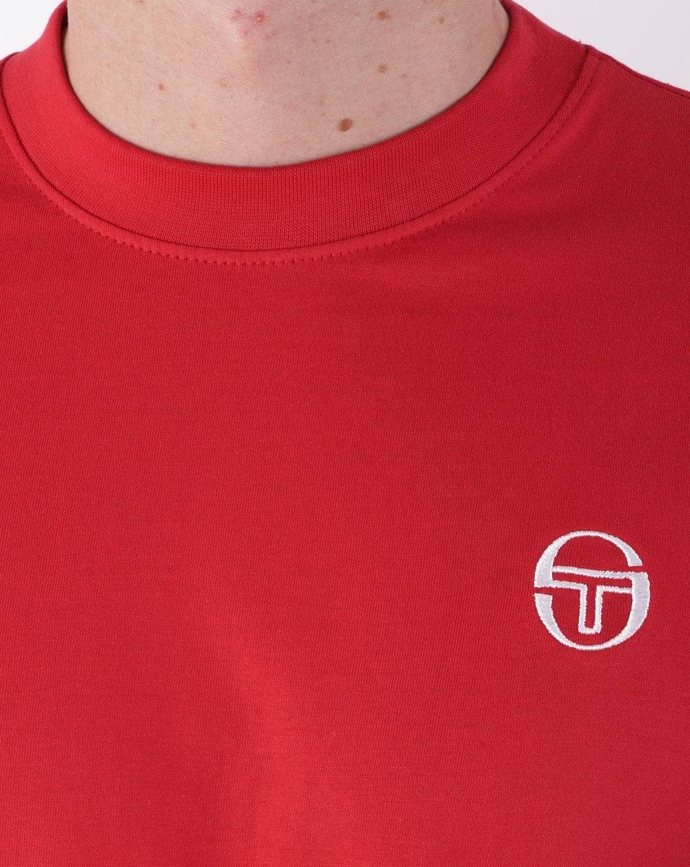 Sergio Tacchini 2-Streifen-T-Shirt Rot Weiß