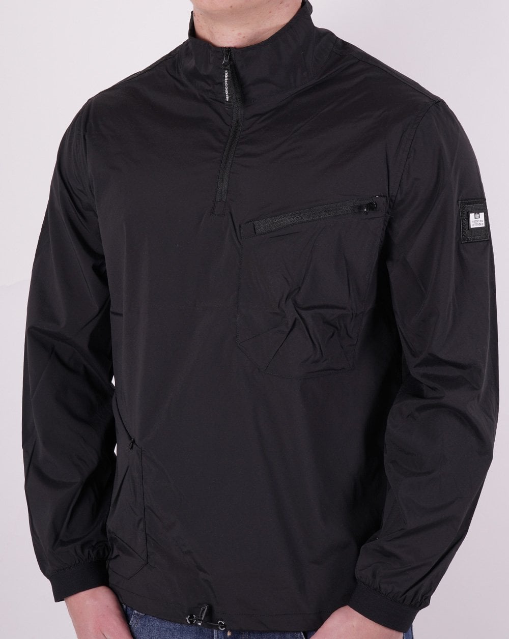 Weekend Offender Nunez 1/4 Zip Top Schwarz