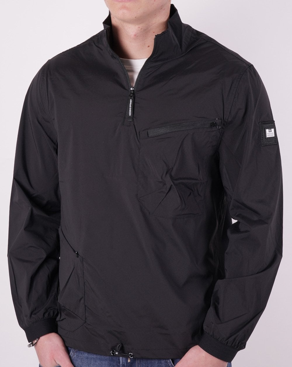 Weekend Offender Nunez 1/4 Zip Top Schwarz