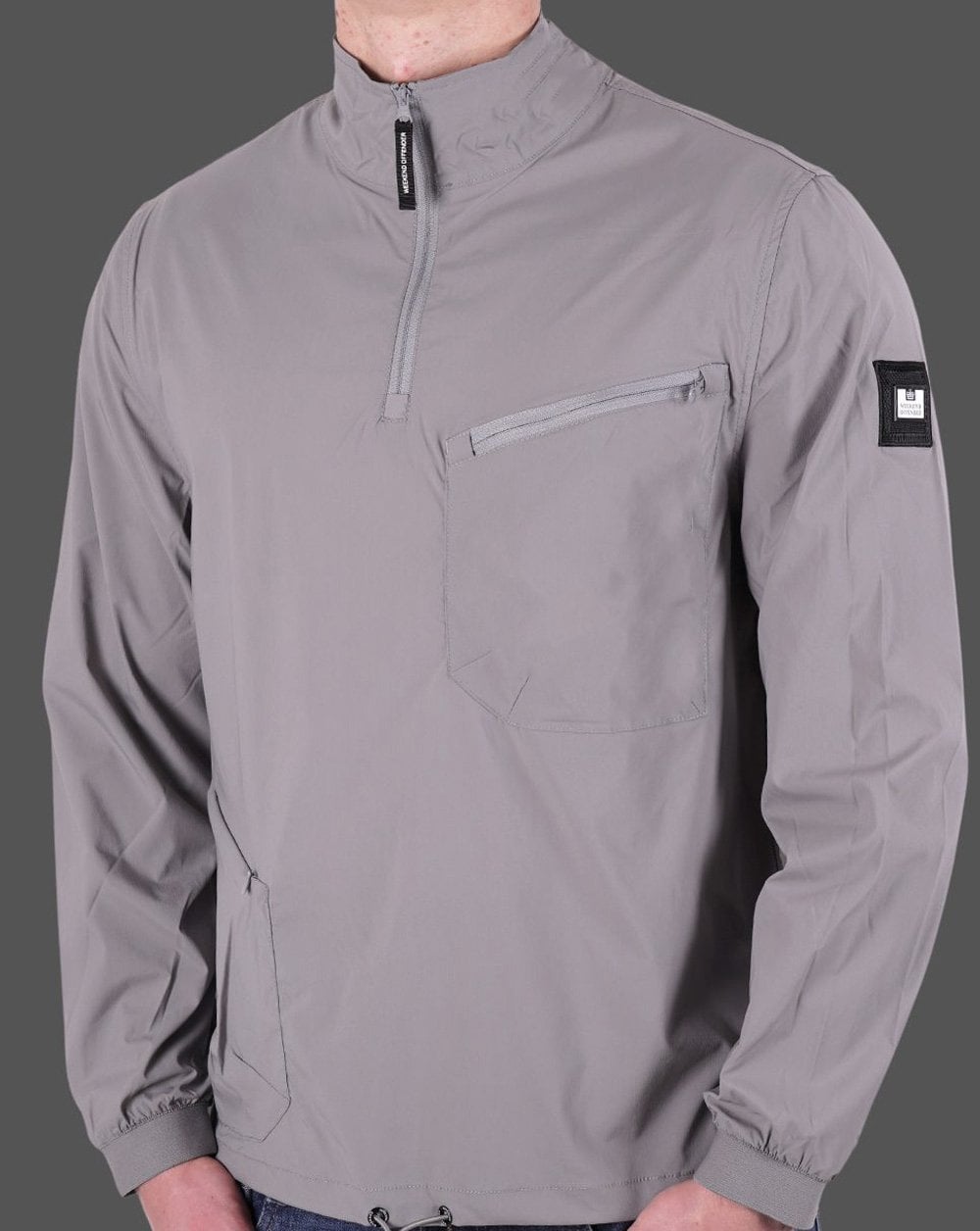 Weekend Offender Nunez 1/4 Zip Top Rauchgrau