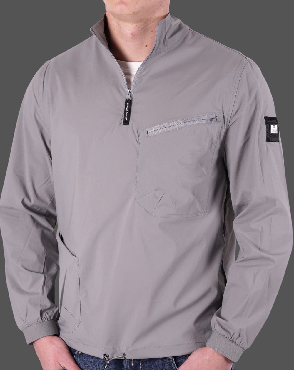 Weekend Offender Nunez 1/4 Zip Top Rauchgrau