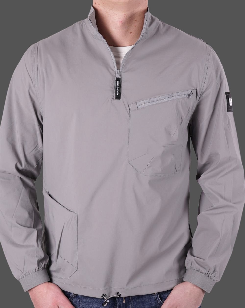 Weekend Offender Nunez 1/4 Zip Top Rauchgrau
