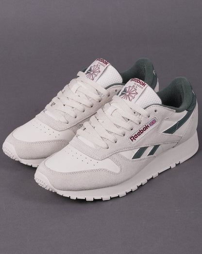 Reebok Classic Leather Sneakers Kreideweiß/Dunkelgrün
