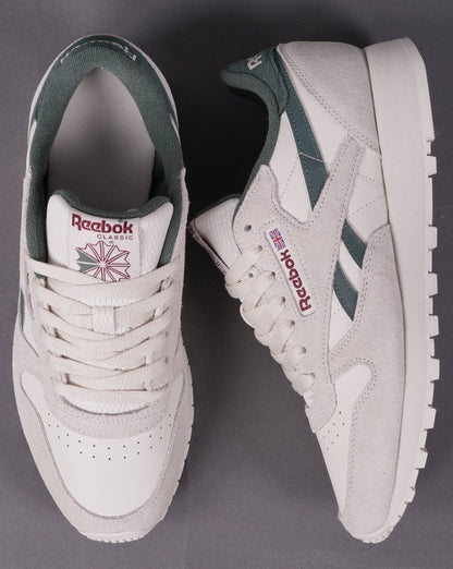 Reebok Classic Leather Sneakers Kreideweiß/Dunkelgrün