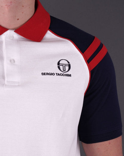 Sergio Tacchini Cortona Poloshirt Weiß/Marineblau