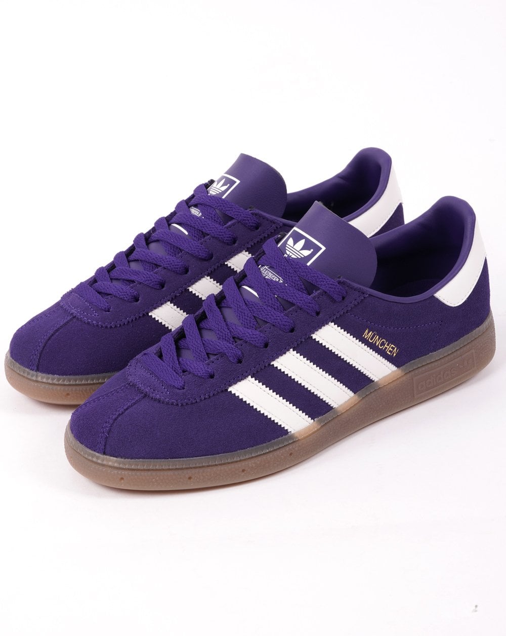 Adidas Munchen Trainers Purple/Off White