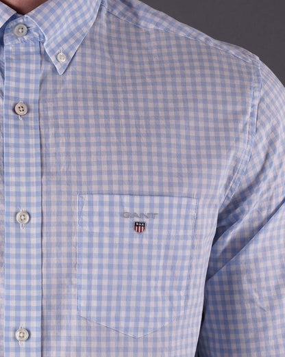 Gant Broadcloth Gingham Hemd Capri Blau