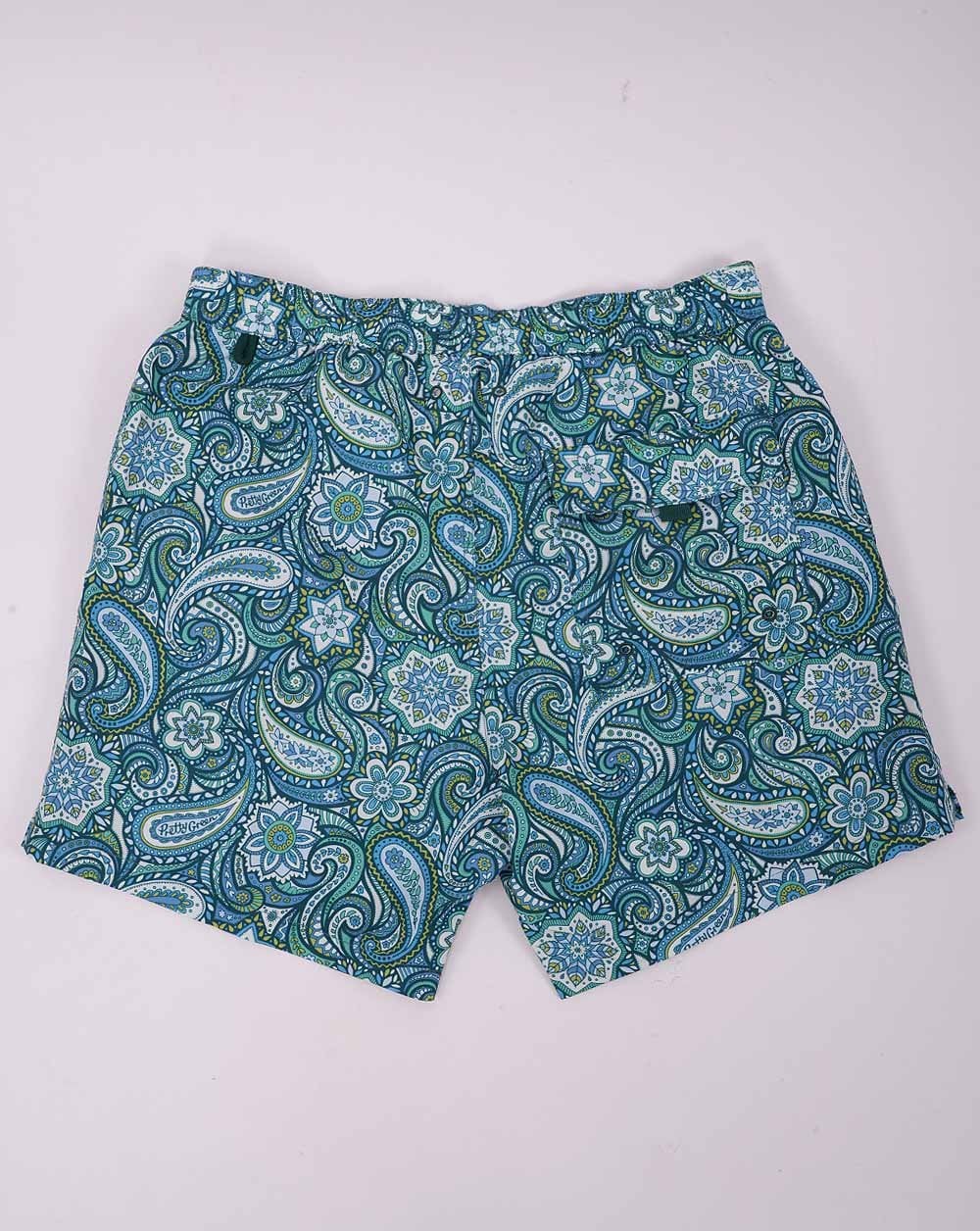 Pretty Green Itchycoo Paisley Badeshorts Grün