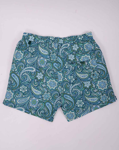 Pretty Green Itchycoo Paisley Badeshorts Grün