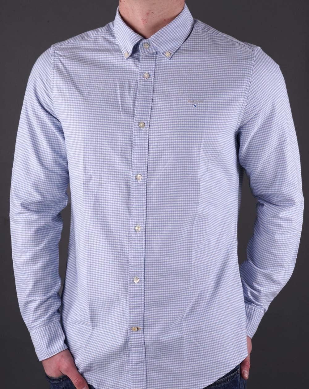 Barbour – Gingham Oxtown-Hemd, Himmelblau