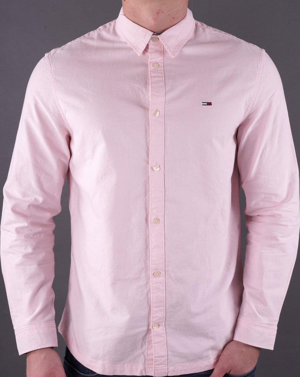 Tommy Jeans Klassisches Oxford-Hemd Rosa