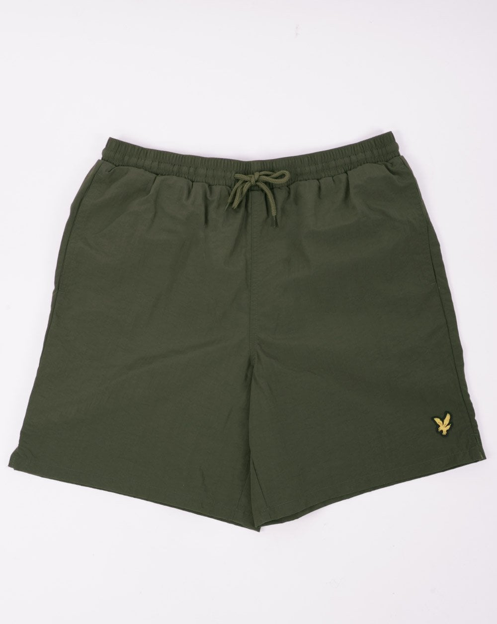 Lyle &amp; Scott Logo-Badeshorts Olivgrün