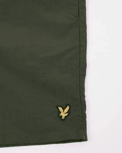 Lyle &amp; Scott Logo-Badeshorts Olivgrün
