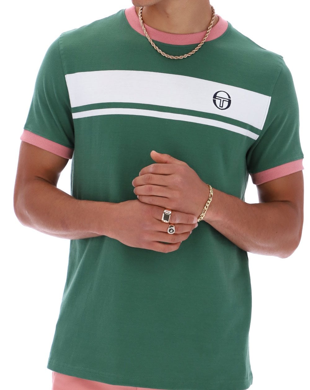 Sergio Tacchini Masters T-Shirt Grün/Weiß