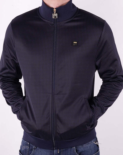 Fila – Trainingsjacke „Gold Houndstooth“ in Marineblau