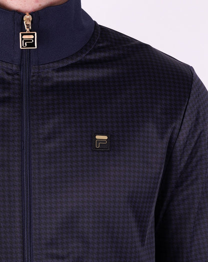 Fila – Trainingsjacke „Gold Houndstooth“ in Marineblau