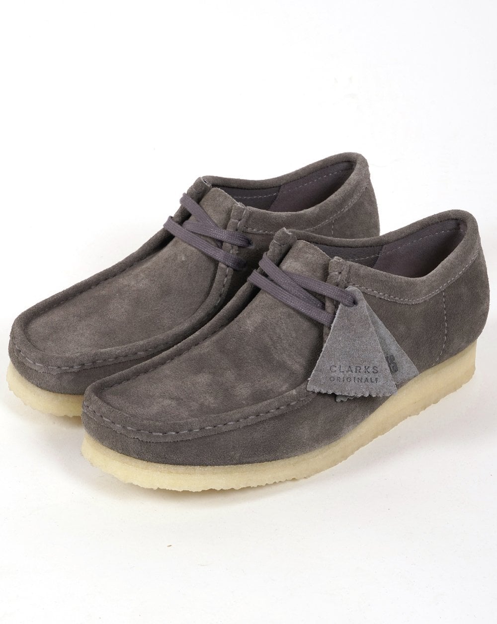Clarks Originals Wallabee Wildlederschuh Grau