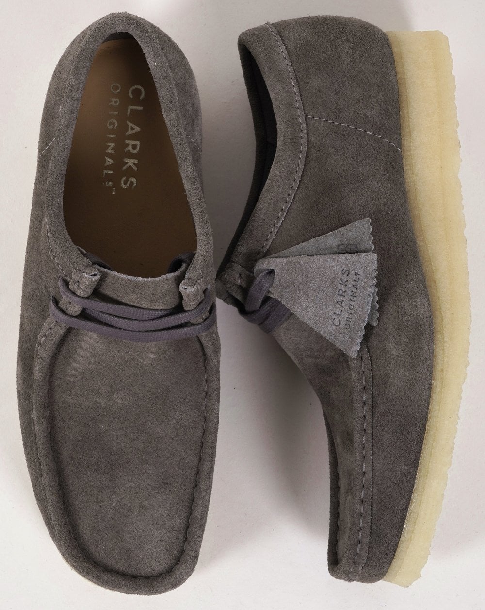 Clarks Originals Wallabee Wildlederschuh Grau