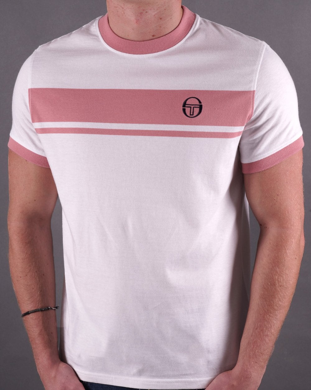 Sergio Tacchini Masters T-Shirt Weiß/Dunkelpink
