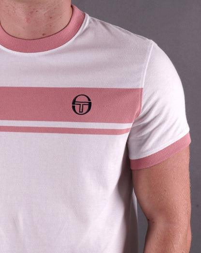 Sergio Tacchini Masters T-Shirt Weiß/Dunkelpink