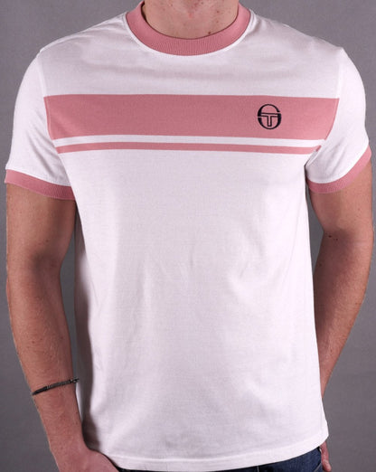 Sergio Tacchini Masters T-Shirt Weiß/Dunkelpink