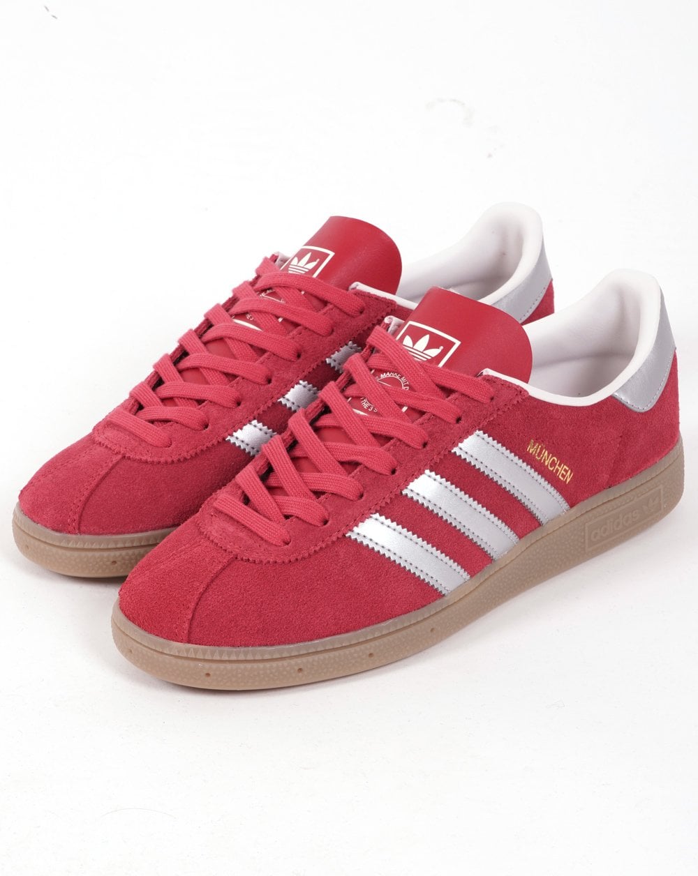 Adidas Munchen Trainers Scarlet/Silver/Gum