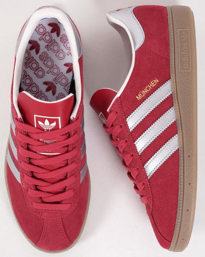 Adidas München Trainers Scarlet/Silber/Gum
