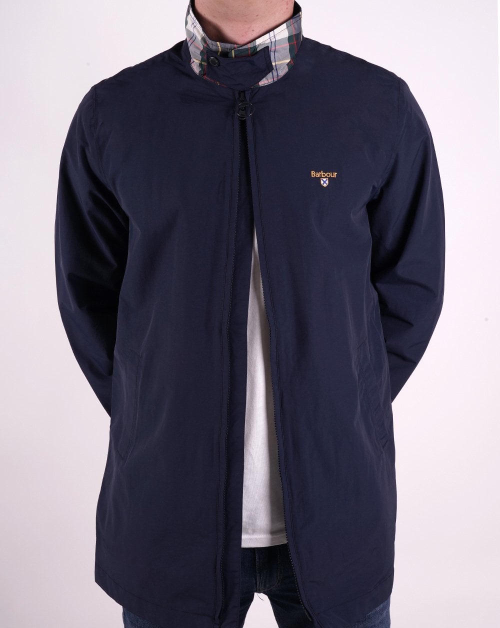 Barbour Crested Mac Marineblau