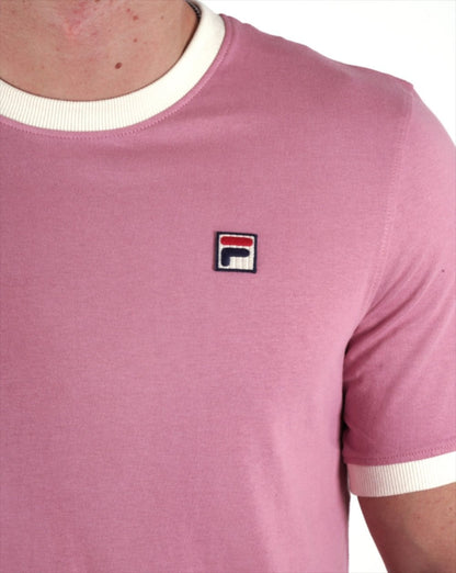 Fila Vintage Ringer T-Shirt Fingerhut Pink/Off White