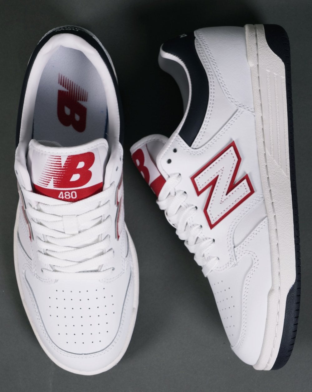 New Balance 480 Sneaker Weiß/Blau/Rot