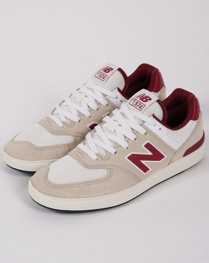 New Balance 574 Sneaker Hellbraun/Burgund